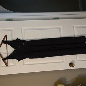 American Eagle Outfitters Black Button-Detail Jumpsuit